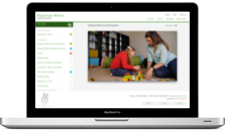 A computer showing the Parening Wisely course